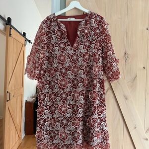 Beau & Ro Floral Lace Long Sleeve Dress